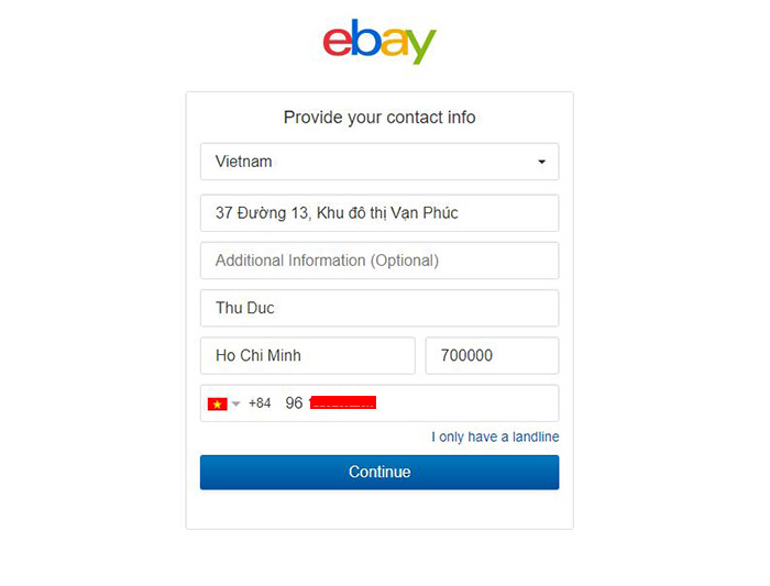 đăng ký Ebay