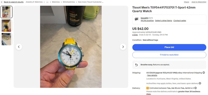 Đấu giá hàng trên Ebay