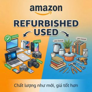 Mua hang Renewed va hang Used tren Amazon
